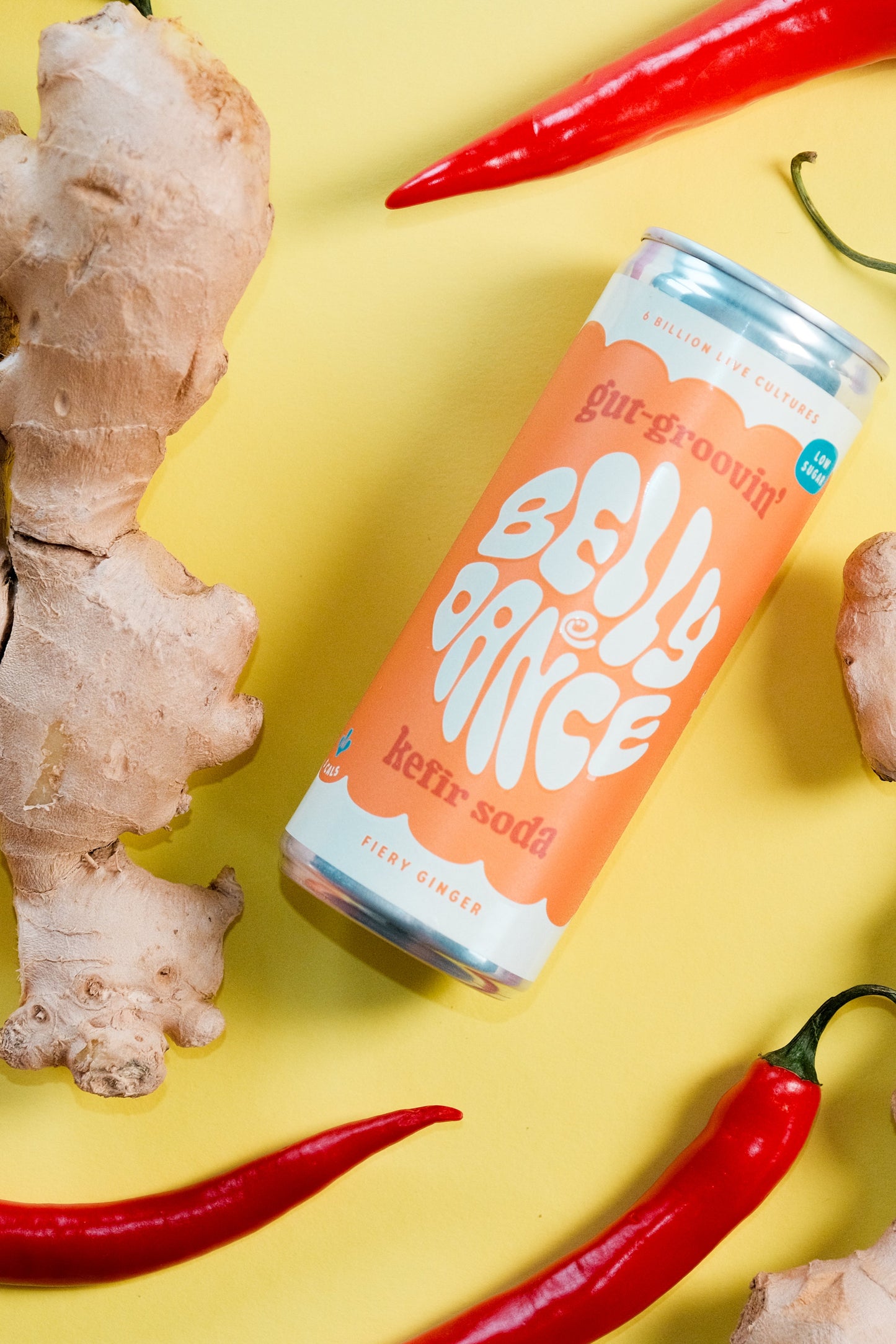 fiery ginger water kefir cans